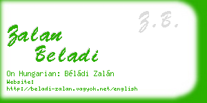 zalan beladi business card