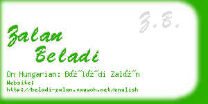 zalan beladi business card